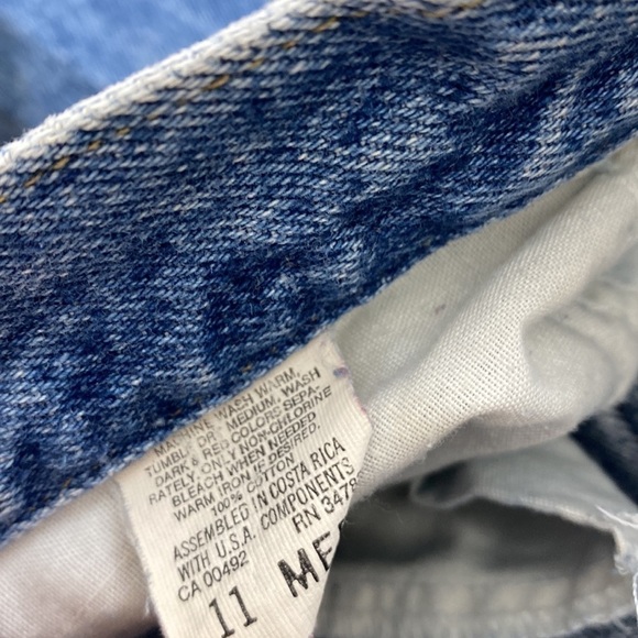 VINTAGE 80s LEE Acid Wash High Waisted Straight Tapered Mom Jeans Size 11 Retro - Picture 9 of 10